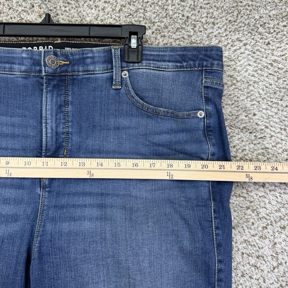 Torrid Jeans Women's 20S Sky High Skinny Premium Stretch Medium Wash Plus Size - Picture 8 of 15